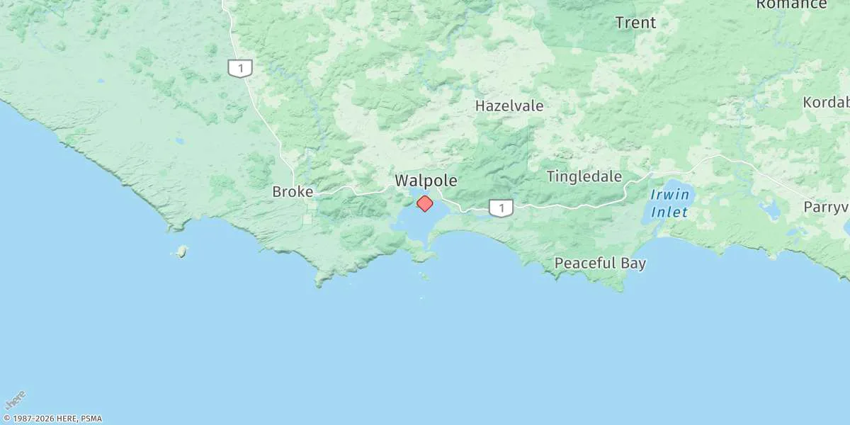 Map preview for Nornalup Inlet