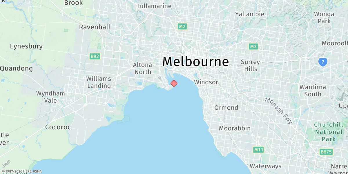 Map preview for Melbourne (Williamstown)