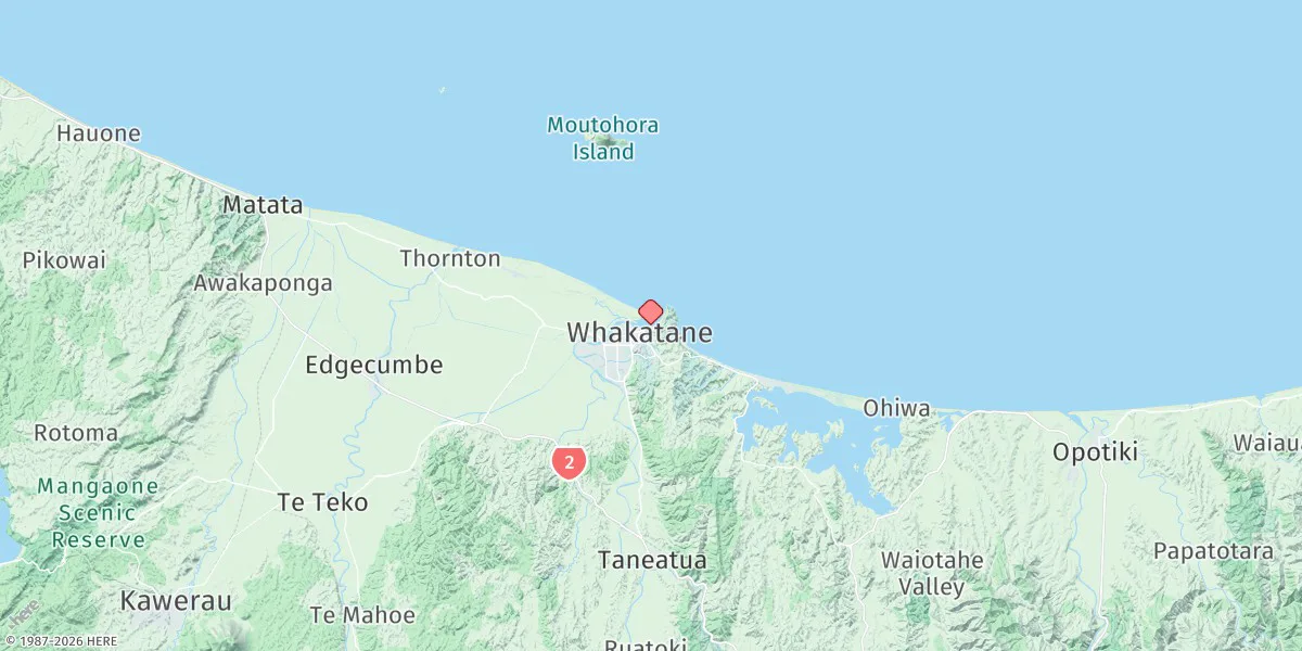 Map preview for Whakatane