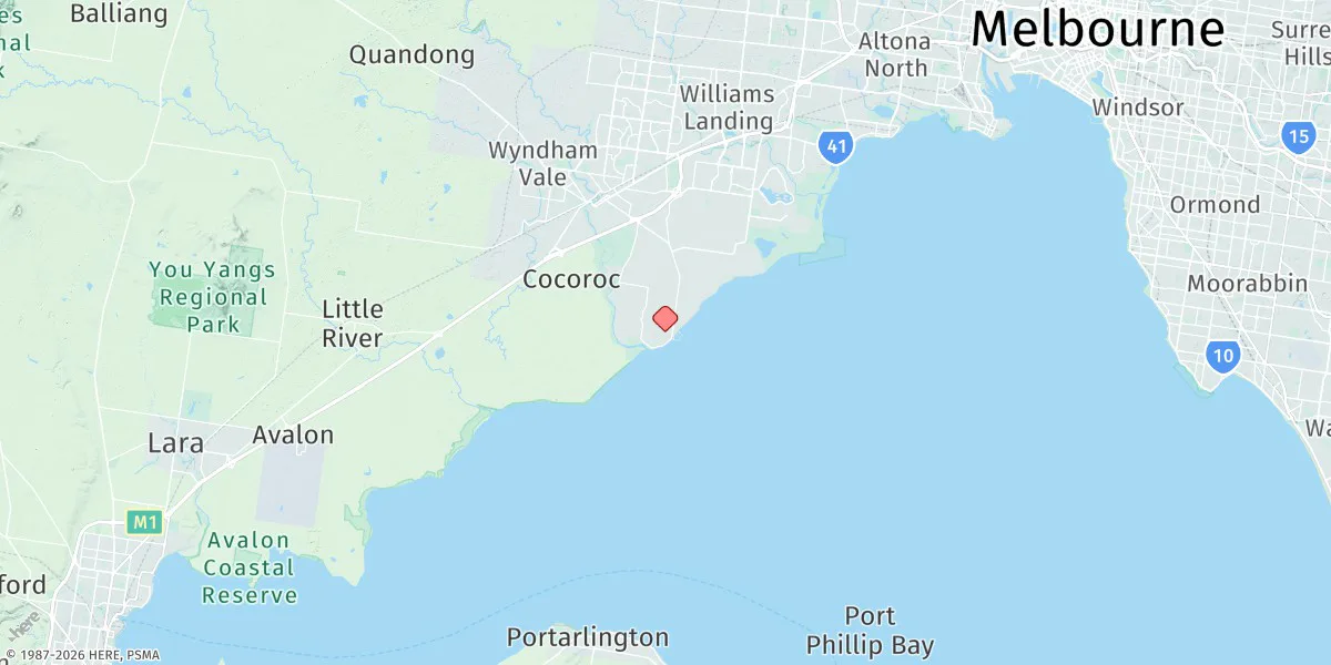Map preview for Werribee