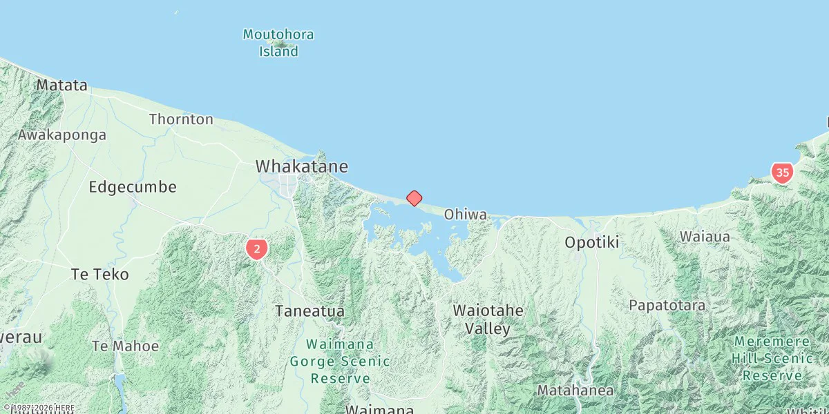 Map preview for Port Ohope Wharf