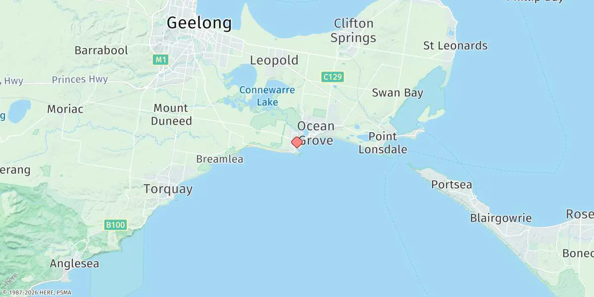 Map preview for Barwon Heads