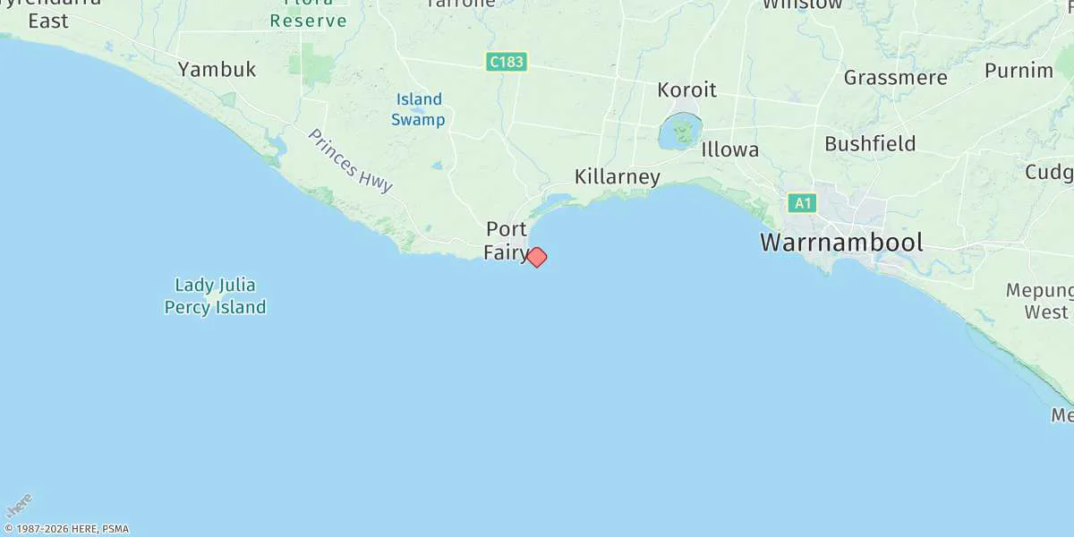 Map preview for Port Fairy