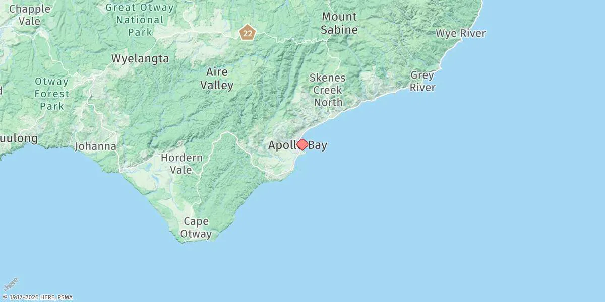 Map preview for Apollo Bay