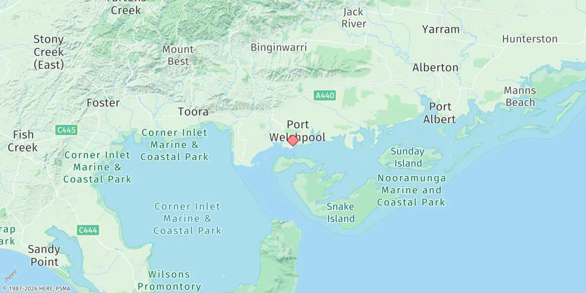 Map preview for Port Welshpool Pier