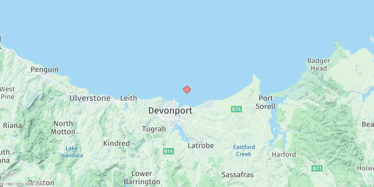Map preview for Devonport