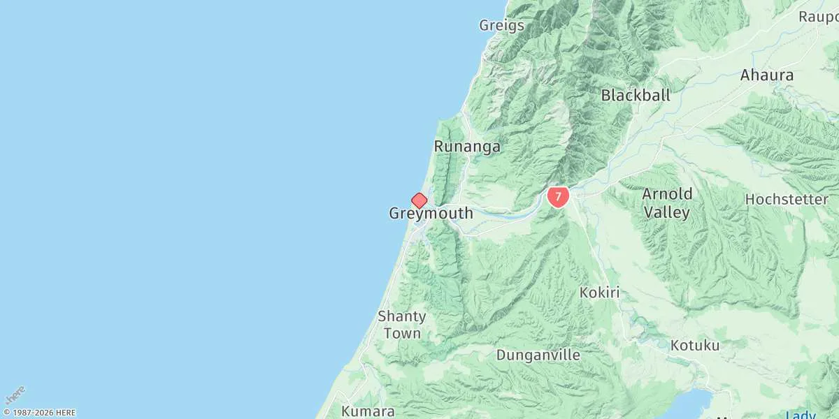 Map preview for Greymouth