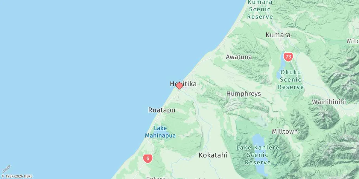 Map preview for Hokitika River Bar