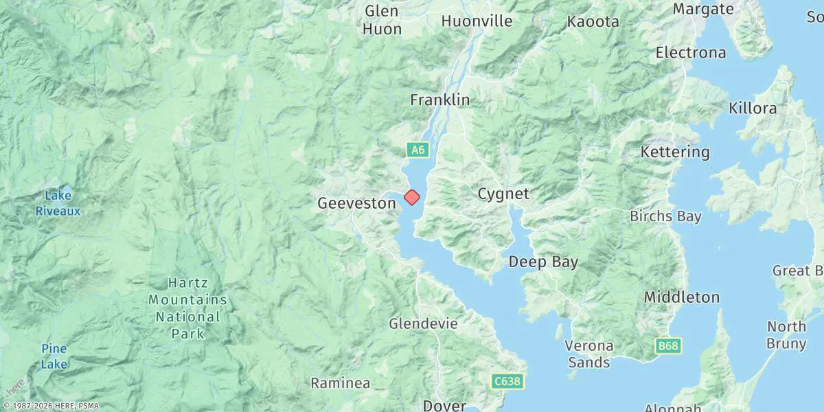 Map preview for Port Huon