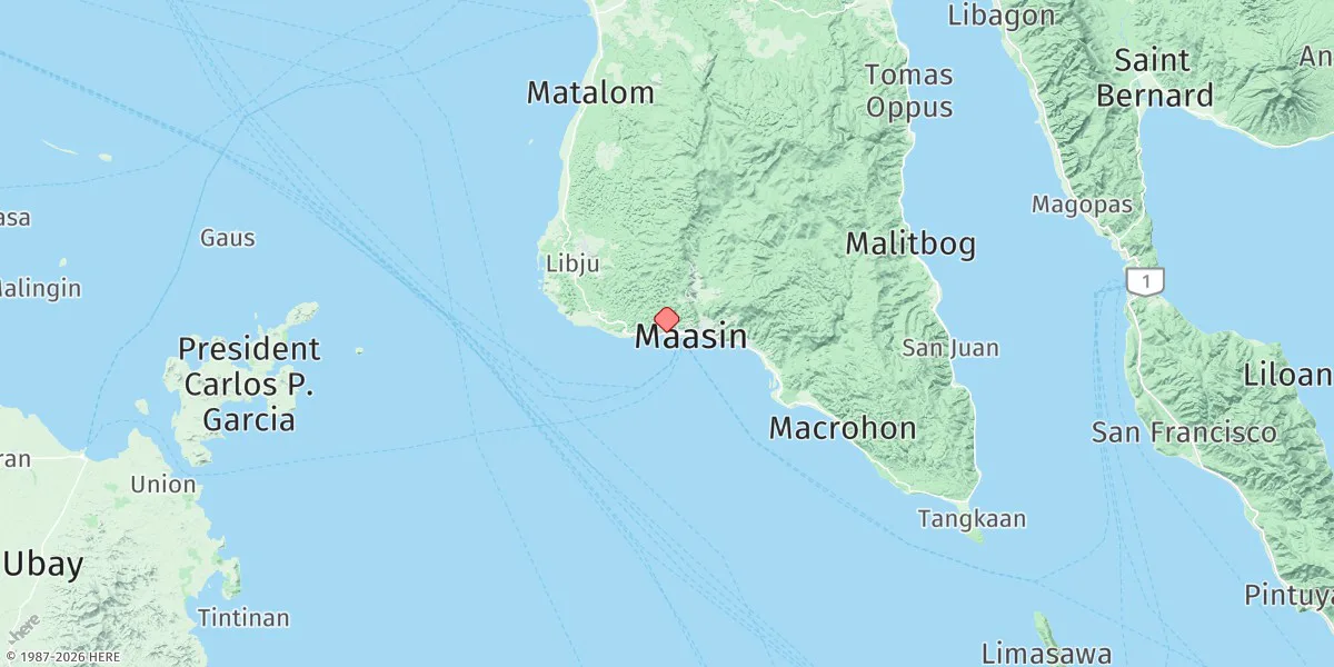 Map preview for Maasin