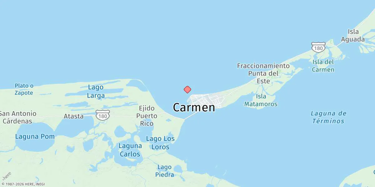 Map preview for Ciudad Del Carmen