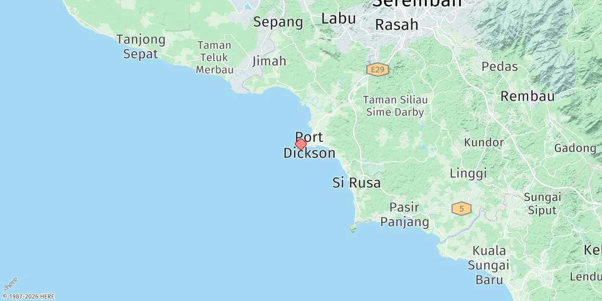 Map preview for Port Dickson