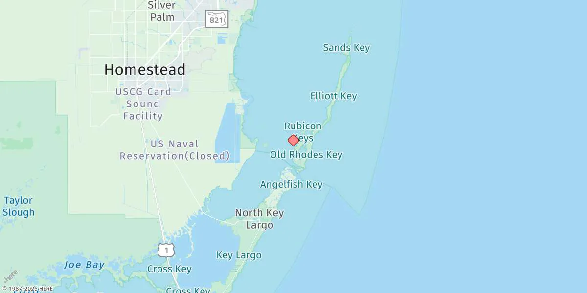 Map preview for Totten Key, West Side, Biscayne Bay