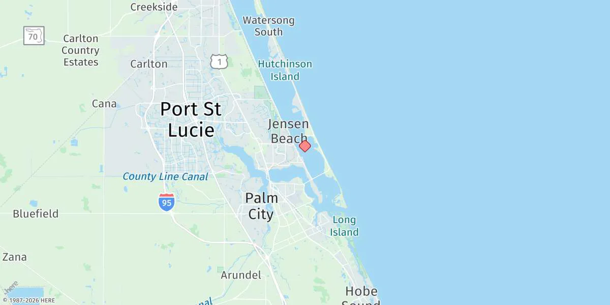 Map preview for Jensen Beach