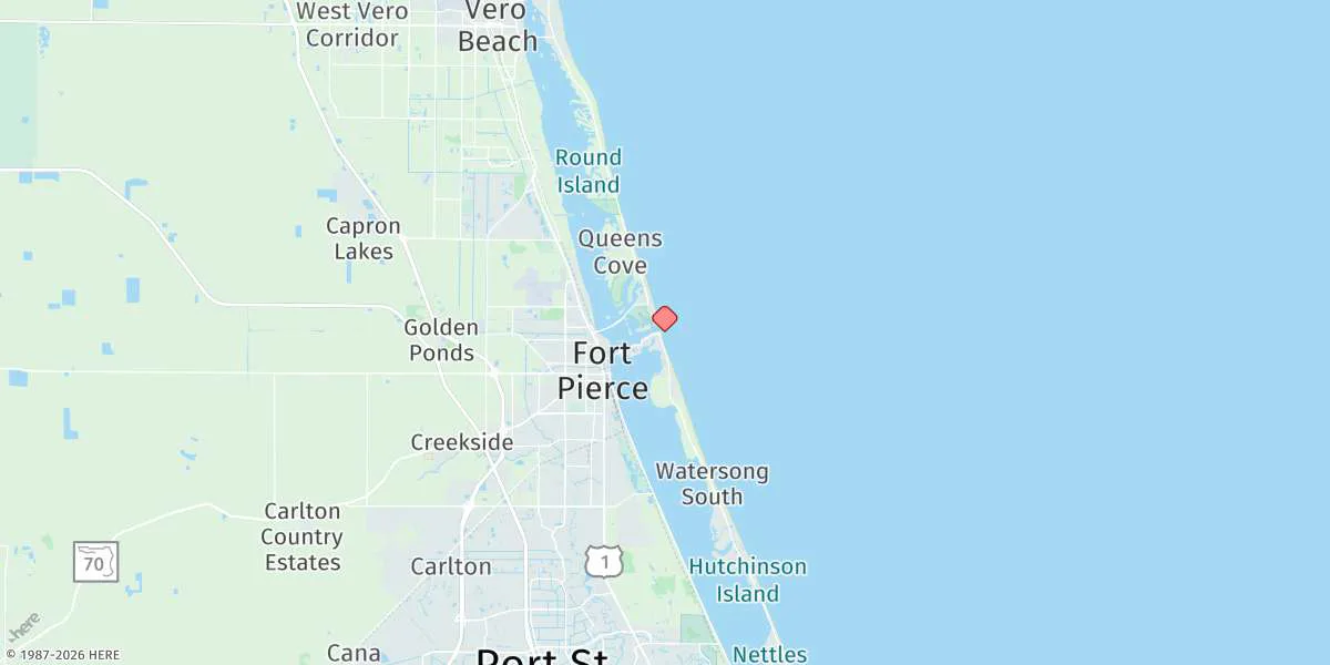 Map preview for Fort Pierce Inlet, South Jetty