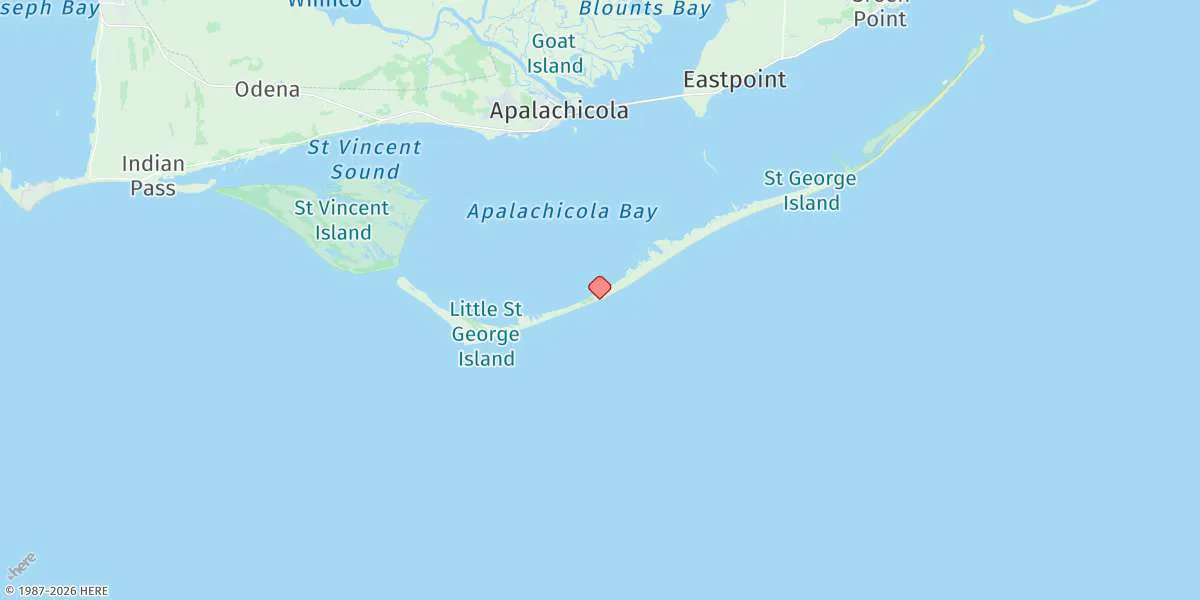 Map preview for St. George Island, Sikes Cut
