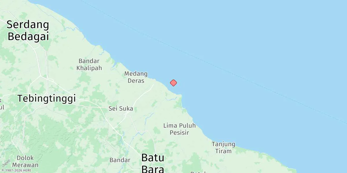 Map preview for Pelabuhan Kualatanjung