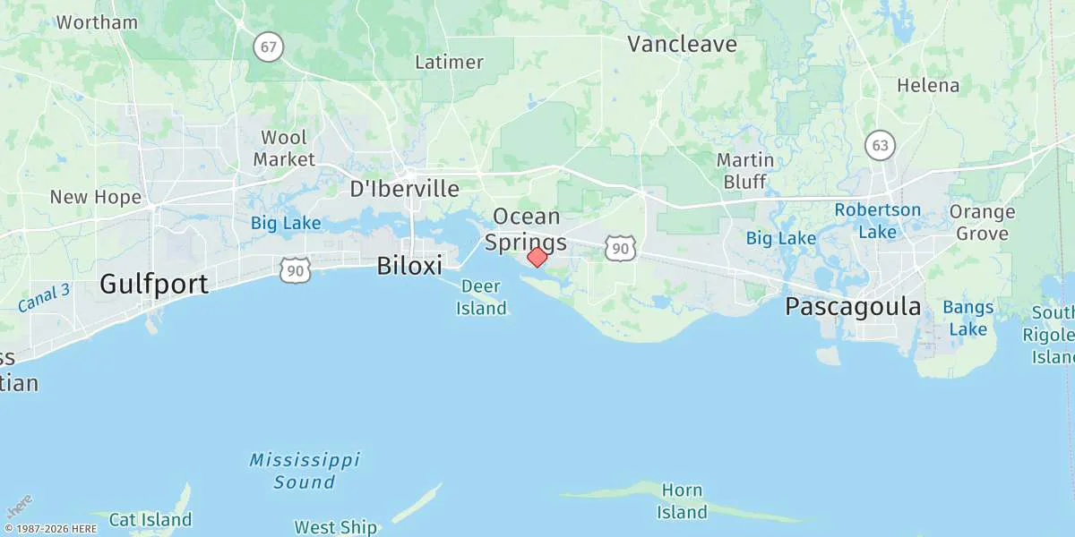 Map preview for Ocean Springs