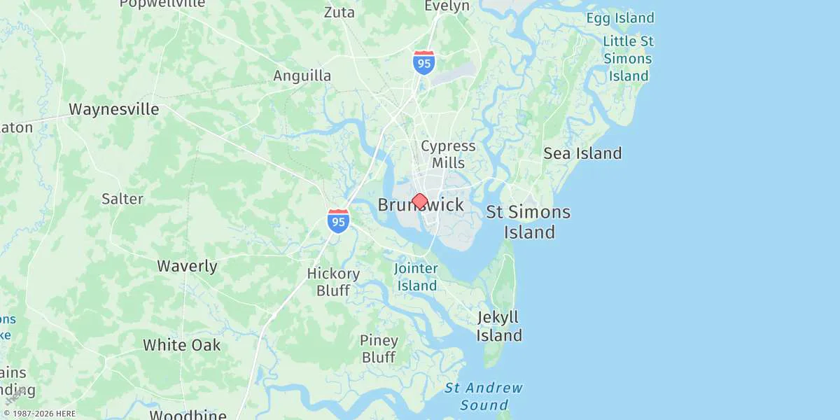 Map preview for Howe Street Pier, Brunswick