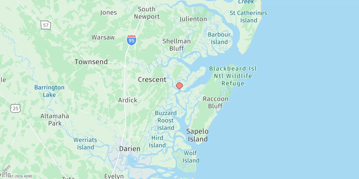 Map preview for Daymark #156, Head Of Mud River