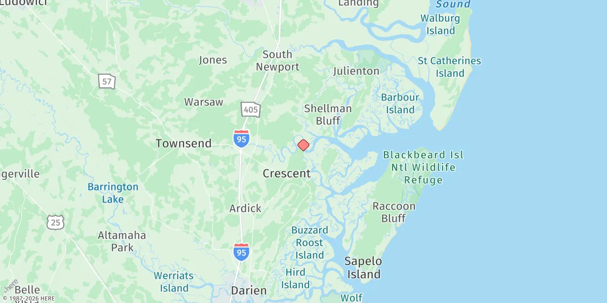 Map preview for Bellville Point, Sapelo River