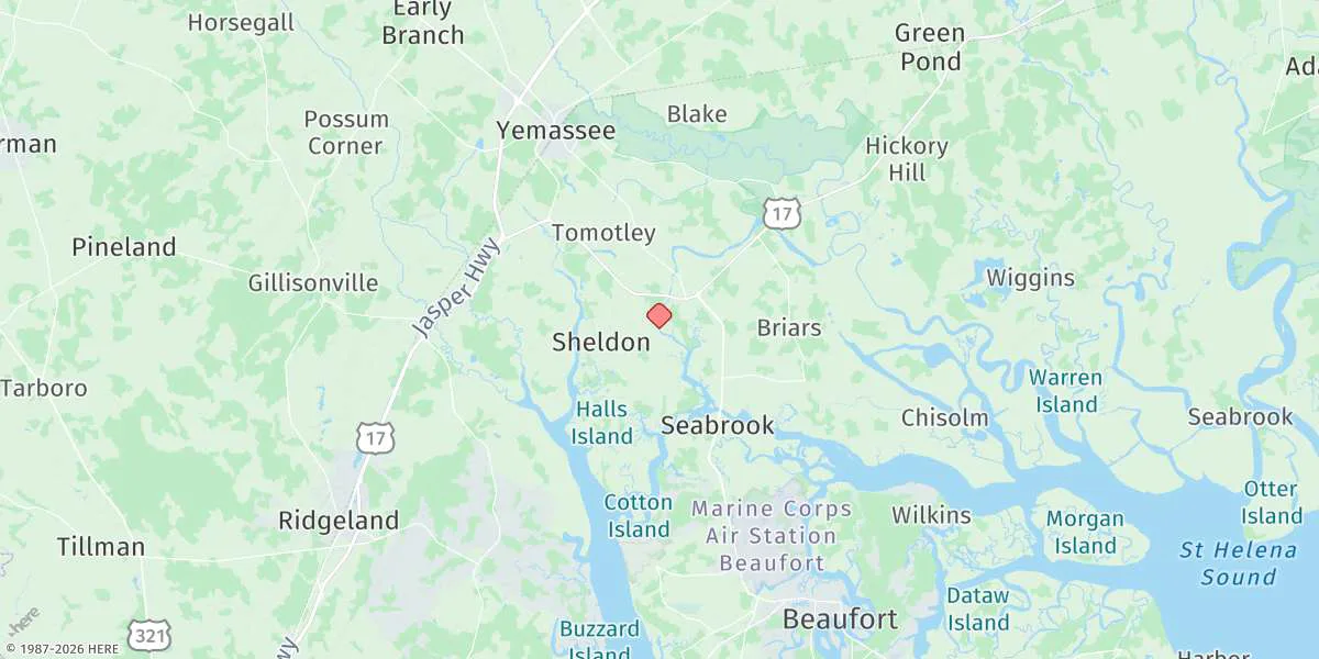 Map preview for Sheldon, Huspa Creek, Whale Branch