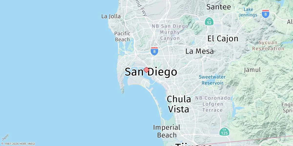 Map preview for San Diego (Broadway)