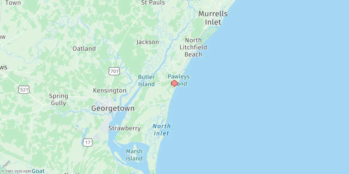 Map preview for Ward's Dock, Pawleys Inlet