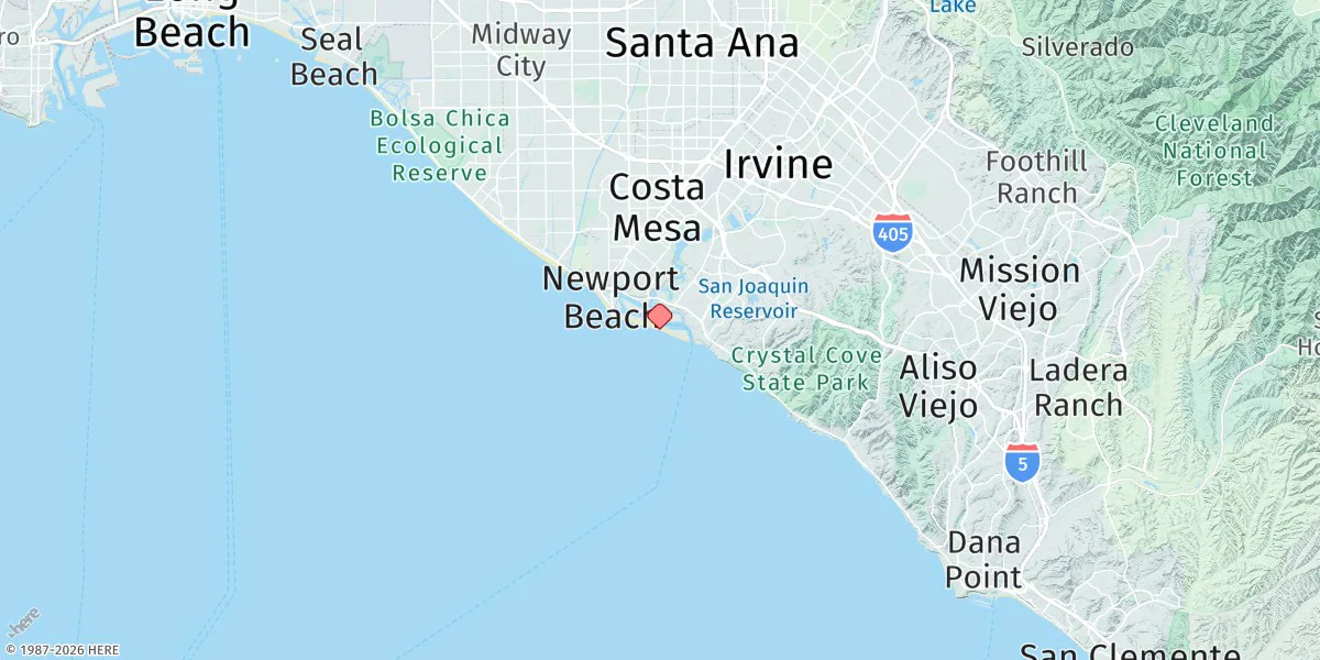 Map preview for Balboa Pier, Newport Beach