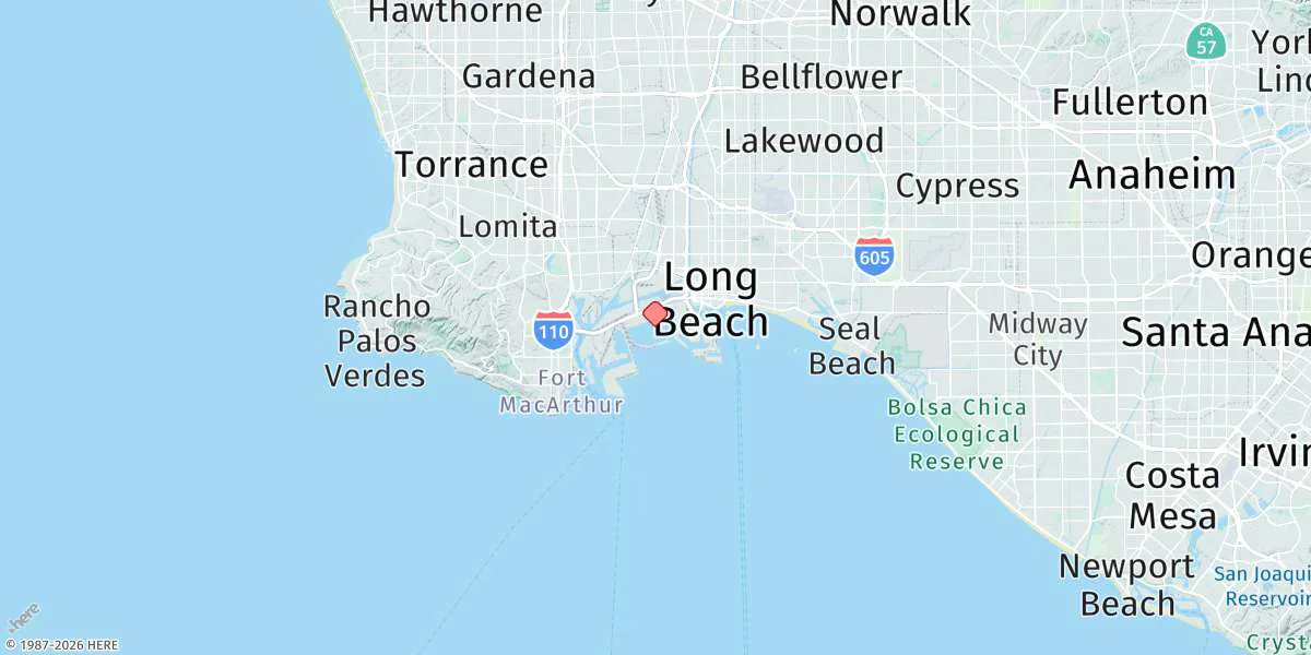 Map preview for Long Beach, Terminal Island