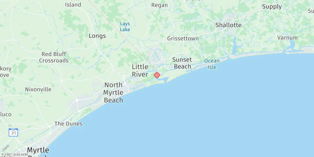 Map preview for Dunn Sound, Little River Inlet