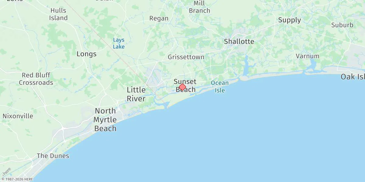 Map preview for Sunset Beach Bridge
