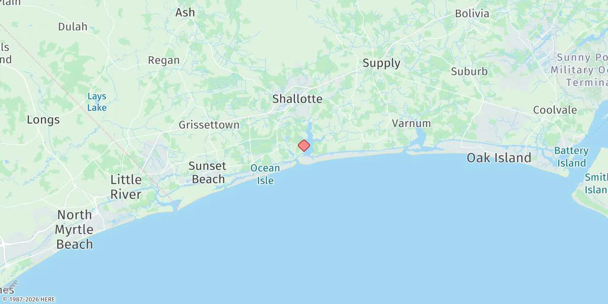 Map preview for Shallotte Inlet (Bowen Point)