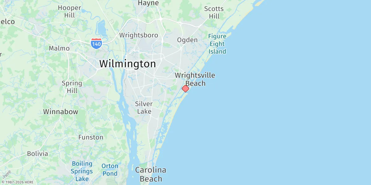 Map preview for Masonboro Inlet, North Carolina