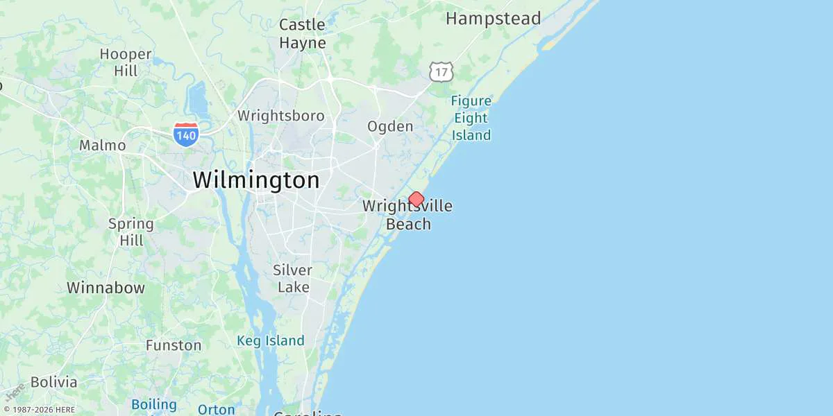 Map preview for Wrightsville Beach