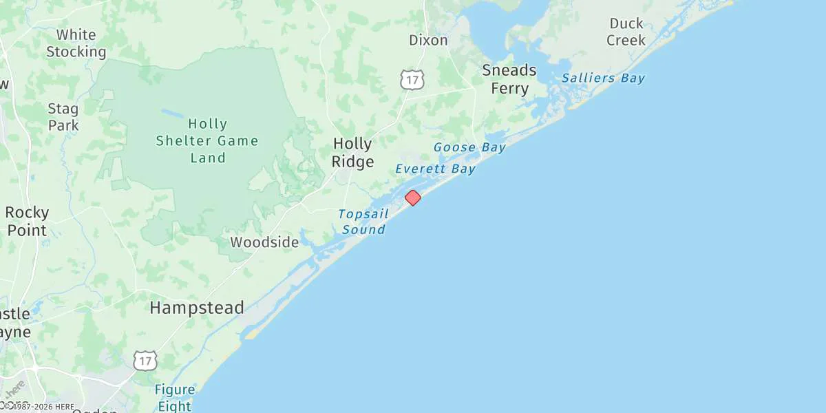 Map preview for Ocean City Beach (Fishing Pier)