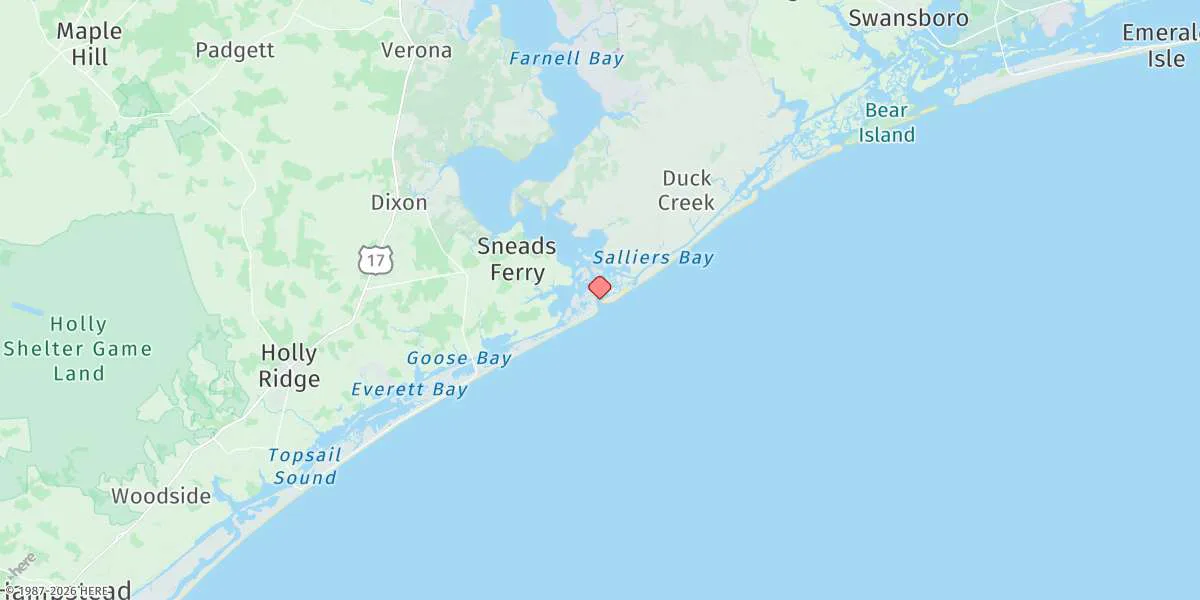 Map preview for New River Inlet