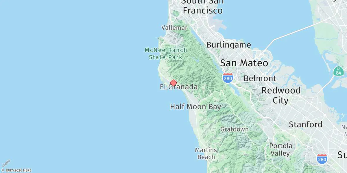 Map preview for Pillar Point Harbor, Half Moon Bay
