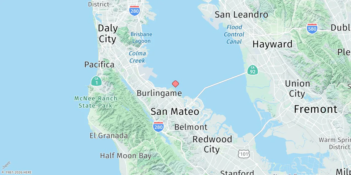 Map preview for Coyote Point Marina