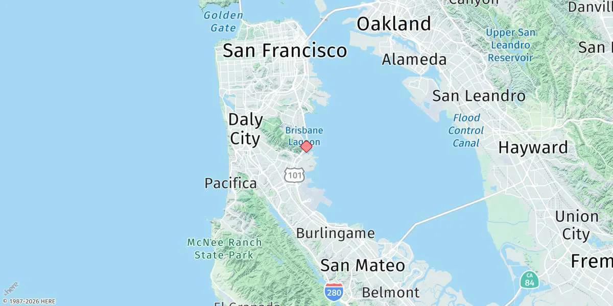 Map preview for South San Francisco