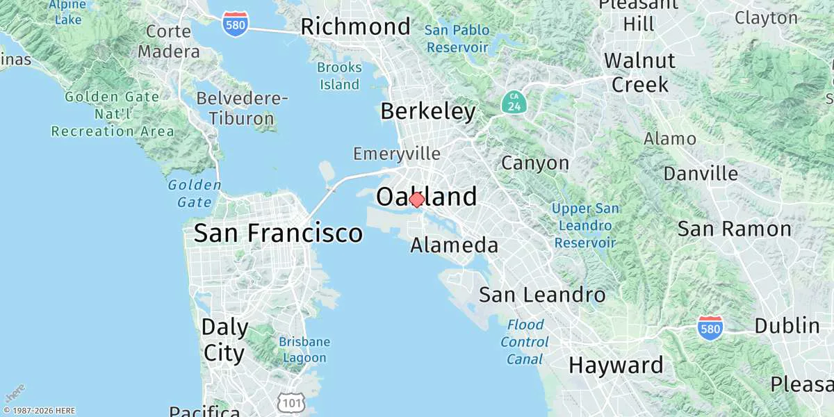 Map preview for Oakland Inner Harbor