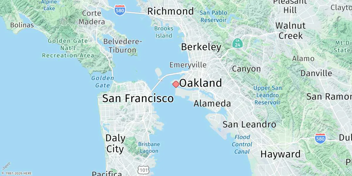 Map preview for Oakland Pier