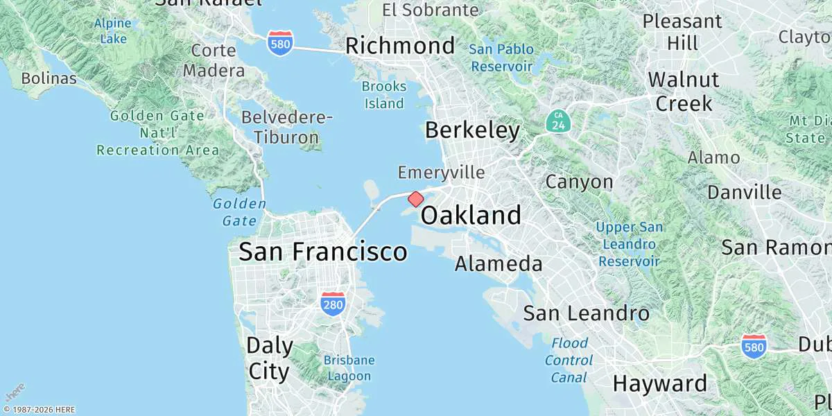 Map preview for Oakland, Matson Wharf