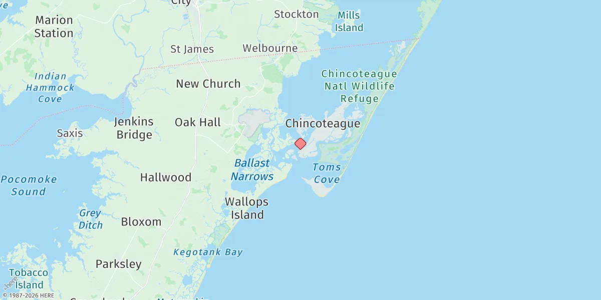 Map preview for Chincoteague Channel (South End)
