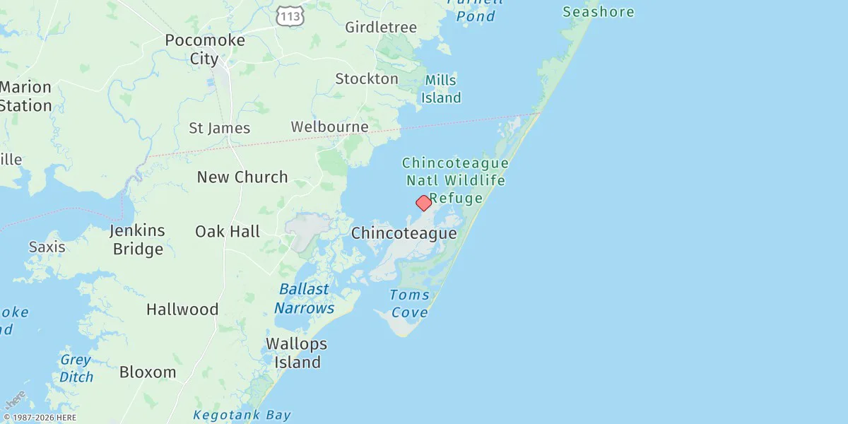 Map preview for Chincoteague Island, Blake Cove
