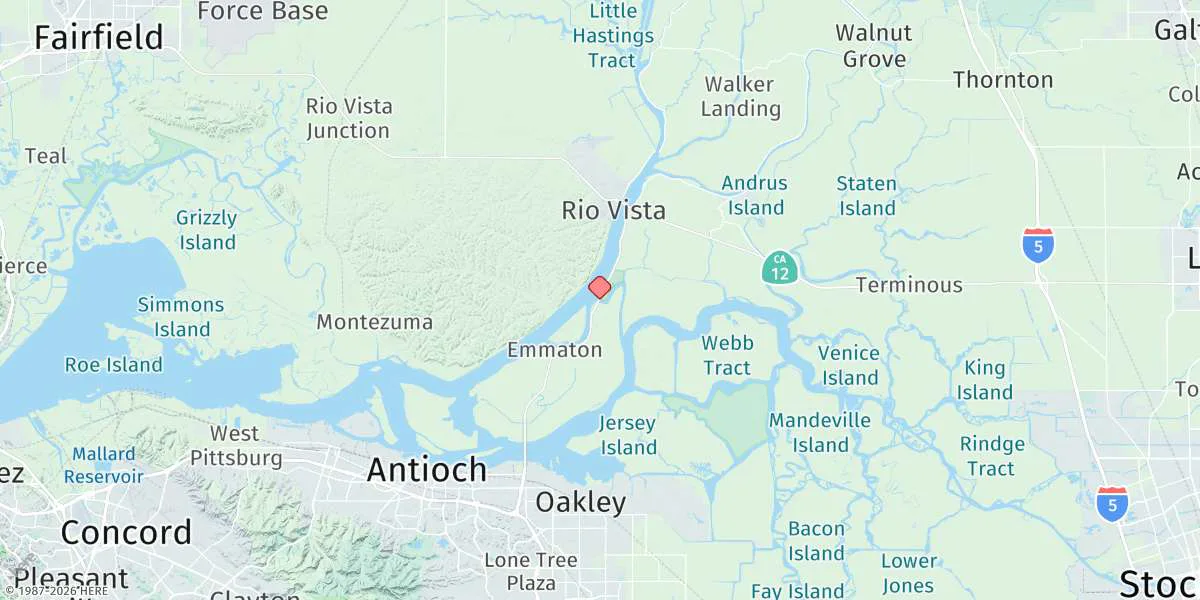 Map preview for Threemile Slough