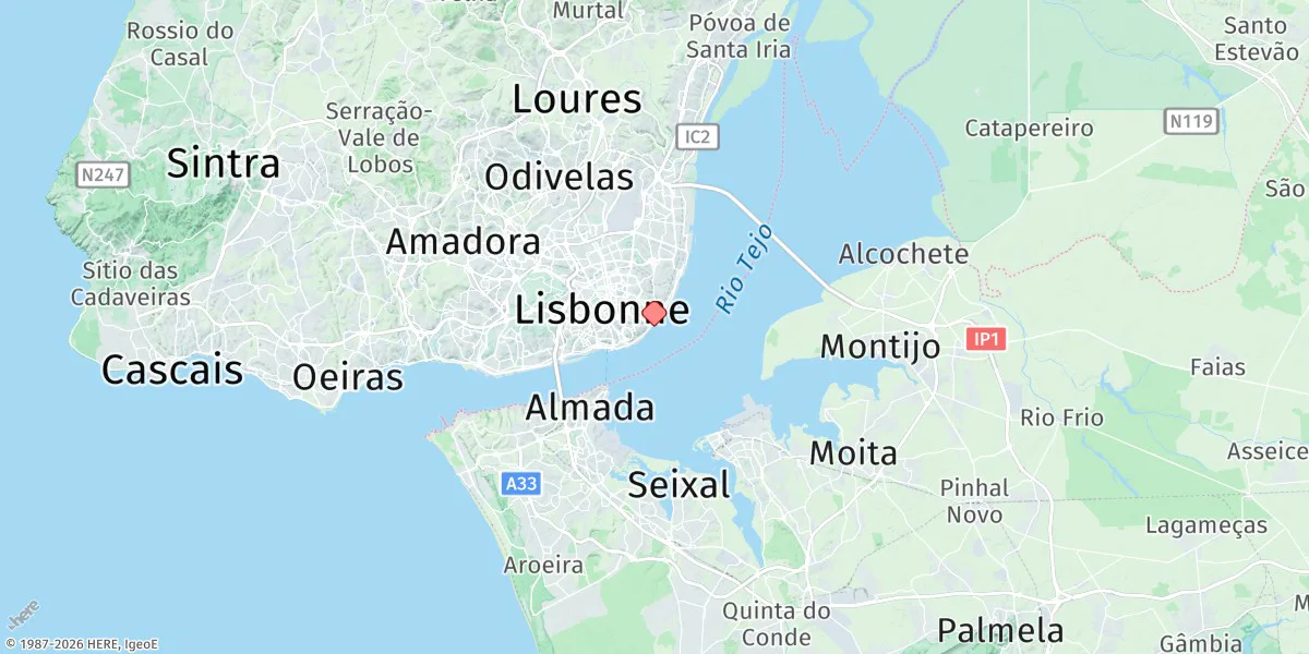 Map preview for Lisbonne