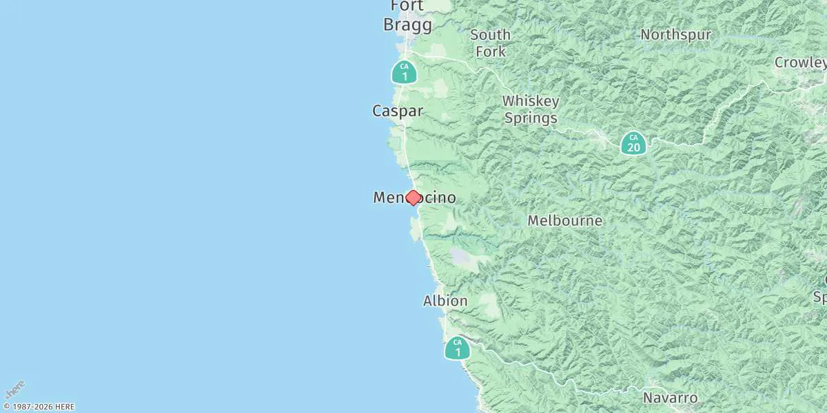 Map preview for Mendocino, Mendocino Bay