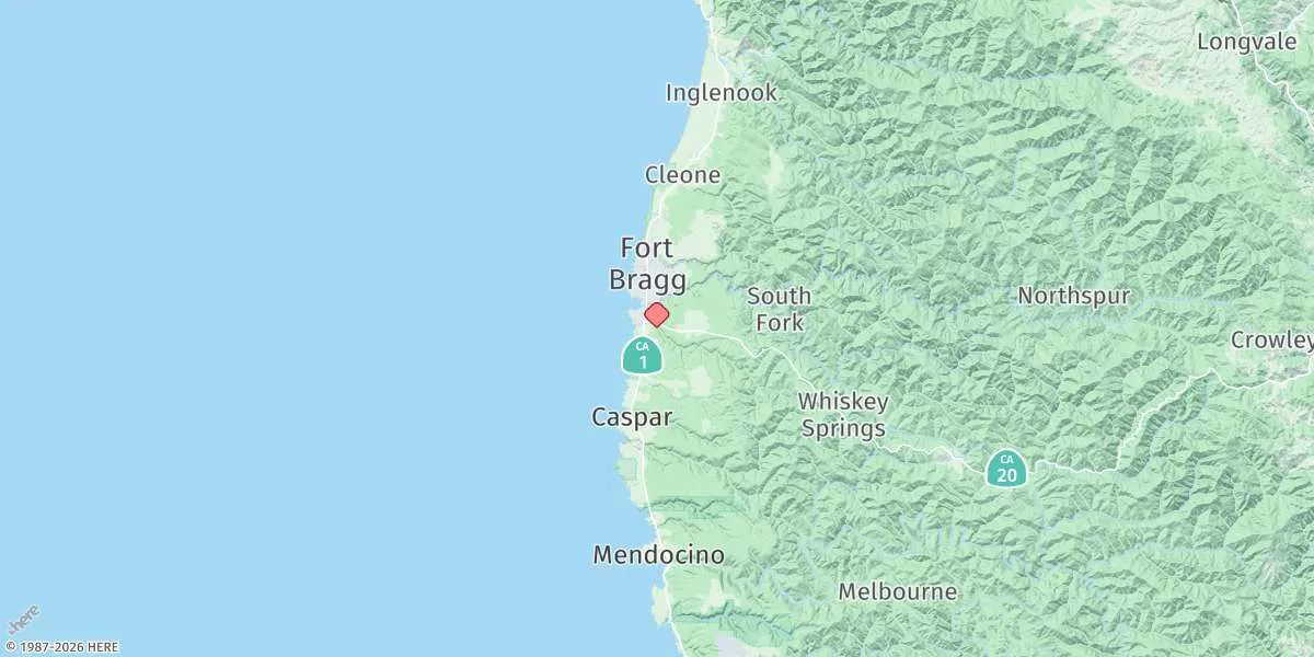 Map preview for Noyo River, California