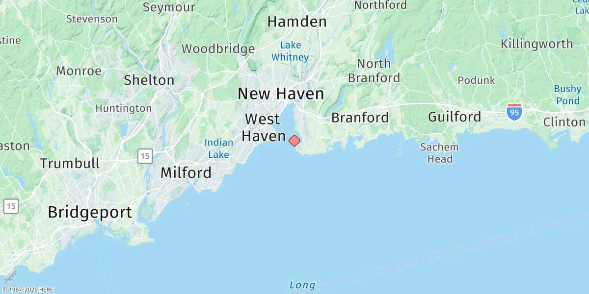 Map preview for Lighthouse Point, New Haven Harbor